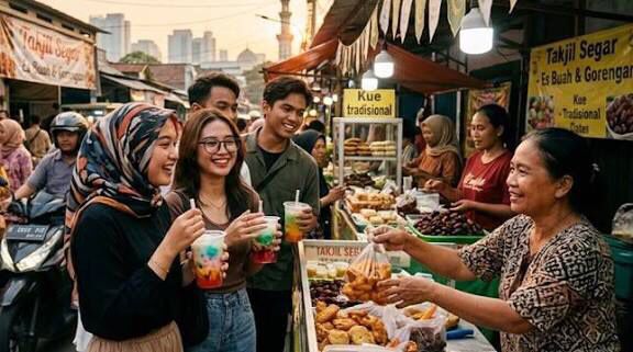Ilustrasi GenZ berburu Takjil