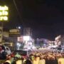 Situasi Kawasan empang Kota Bogor yang dupenuhi jammah dari Jabodetabek untuk Sholat taraweh, Foto/Maya Melania
