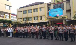Apel Gabungan Polresta Bogor Kota untuk pengamanan Mudik Lebaran 2026 , Foto/ Maya Melania