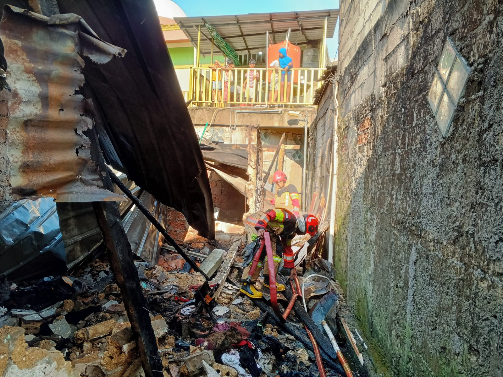 Kondisi rumah terbakar di Cilendek Timur, Kota Bogor, Foto/Maya Melania