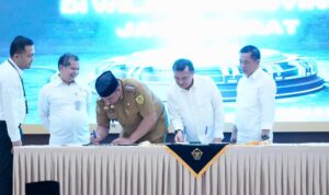 Bupati Bogor, Rudy Susmanto, menyampaikan laporan pengelolaan dan penyerapan anggaran Tahun Anggaran 2025 kepada BPK Perwakilan Provinsi Jawa Barat, Foto/Diskominfo Kabupaten Bogor