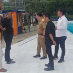 Ketua Gerakan Pemuda Sehat (GPS) Kota Bogor, Adam Malik, saat meninjau klolam renang mila kencana, Foto/Isitimewa
