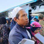Imam Wahyudi (40), pemudik asal Leuwiliang yang ikut mudik gratis yang diselenggarakan oleh Polresta Bogor Kota, Foto/Maya Melanie