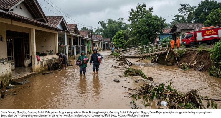 Gambar Ilustrasi Banjir, Foto/Gemini AI