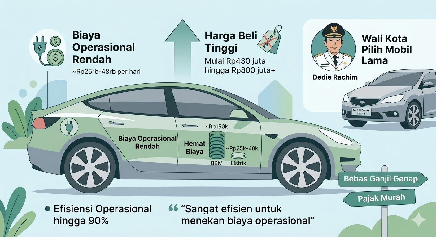 Gambar Ilustrasi kendaraan Dinas Listrik, Foto/Gemini AI Gambar Ilustrasi kendaraan Dinas Listrik, Foto/Gemini AI