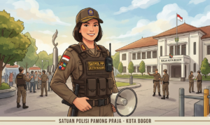 Gambar Ilustraso Oknum Satpol PP Kota Bogor, Foto/Gemini Ai