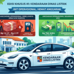 Gambar Ilustrasi Kendaraan DInas berbasis Listrik, Foto/Gemini Ai