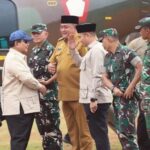 Bupati Bogor, Rudy Susmanto saat menyambut Presiden Republik Indonesia, Prabowo Subianto, Foto/Diskominfo Kabupaten Bogor