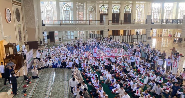 Ratusan Jamaah Haji asal Kota Bogor mengikuti Manasik di Masjid Agung Kota Bogor, Foto/Maya Melania