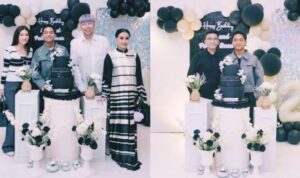 Foto berbeda Betrand Peto pertama dengan Sarwendah dan yang kedua dengan Ruben Onsu, Foto/Istimewa Foto berbeda Betrand Peto pertama dengan Sarwendah dan yang kedua dengan Ruben Onsu, Foto/Istimewa