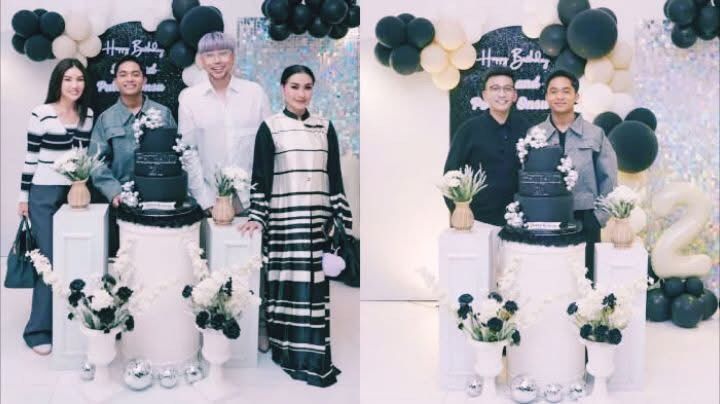 Foto berbeda Betrand Peto pertama dengan Sarwendah dan yang kedua dengan Ruben Onsu, Foto/Istimewa