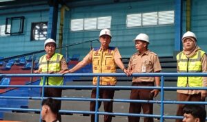 Wali Kota Bogor, Dedie A Rachim saat meninjau Gor A Pajajaran Bogor, Foto/Maya Melina