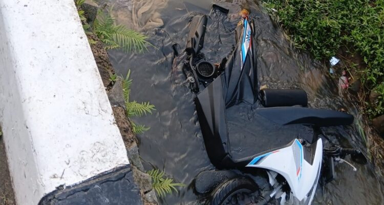 Motor korban yang jatuh di Puncak Bogor, Foto/Istimewa