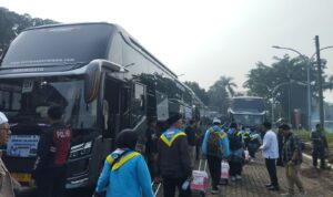 Ratusan Jamah Haji asal Bogor yang akan berangkat ke tanah suci mekkah, Foto/Isitmewa