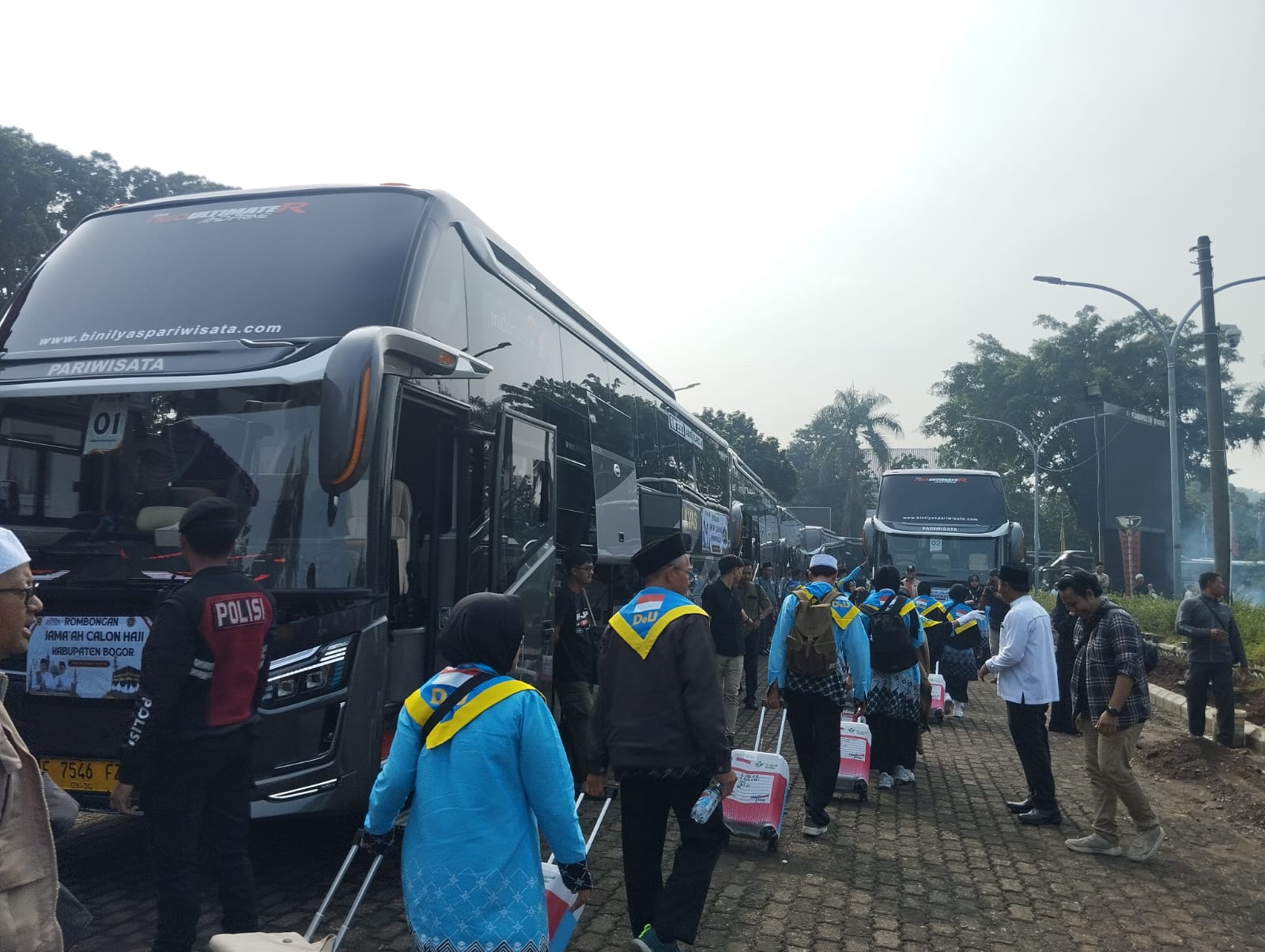 Ratusan Jamah Haji asal Bogor yang akan berangkat ke tanah suci mekkah, Foto/Isitmewa