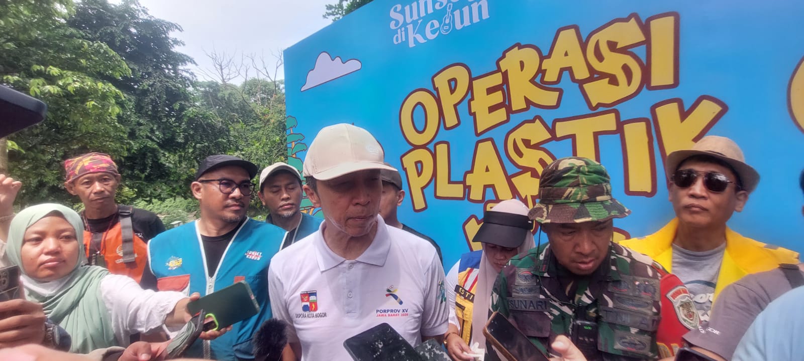 Wali Kota Bogor, Dedie A Rachim saat Memperingati Hari Bumi yang jatuh tepat hari ini, 25 April 2026, kawasan Kebun Raya Bogor, Foto/Maya Melina