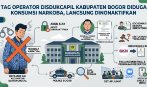 Gambar Ilustrasi Operator Disdukcapil Kabupaten Bogor dinonaktifkan, Foto/Gemini