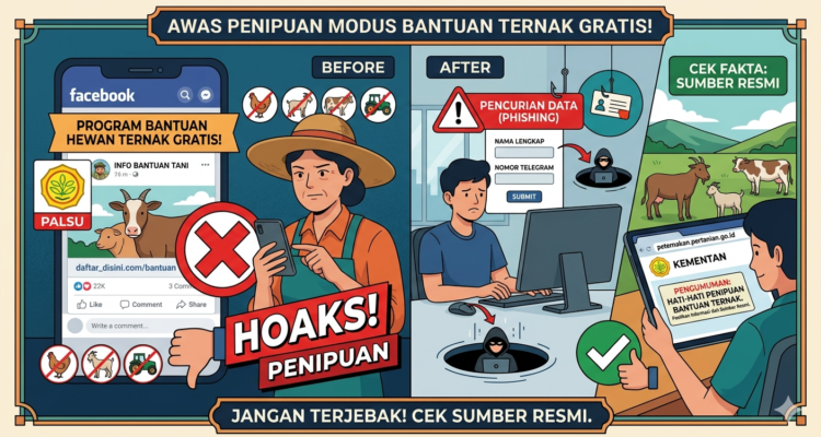 Gambar Ilustrasi program bantuan hewan ternak gratis, Foto/Gemini AI