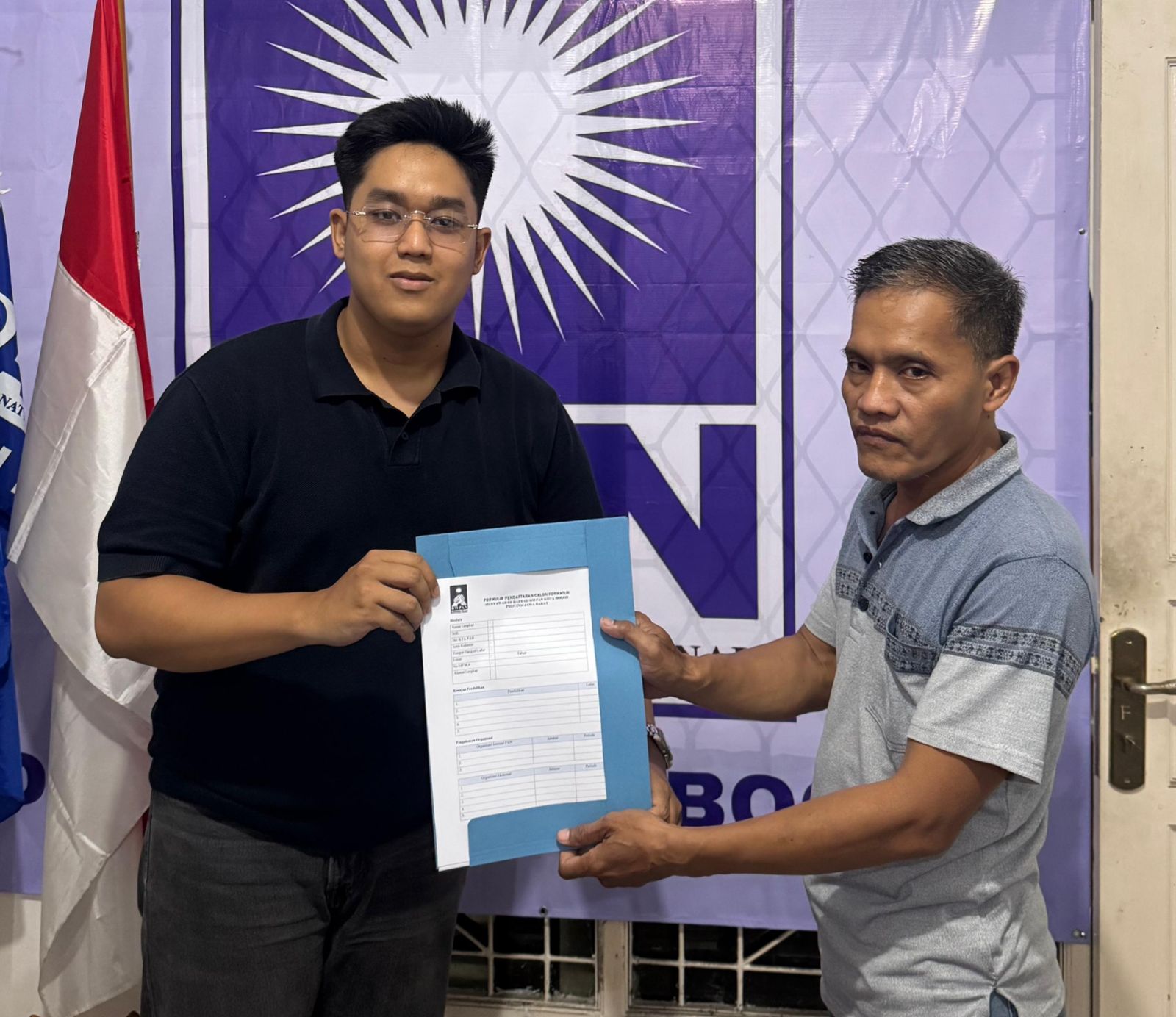 Razka Aira saat mendaftar BM PAN, Foto/Istimewa