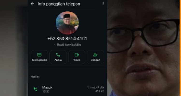 beredar nomor WhatsApp 0853-8514-4101 yang menggunakan identitas Kepala Dinas Komunikasi, Informatika, dan Statistik (Kominfotik) DKI Jakarta, Budi Awaluddin, Foto/Pemprov DKI Jakarta