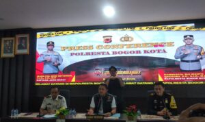 Polresta Bogor Kota menggelar Konfrensi Pers soal pemgungkapan pencurian lintas negara di Bogor, Foto/Maya Melina