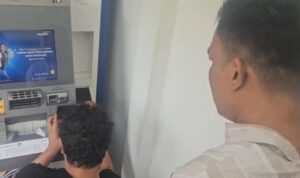 Olah tkp ganjal ATM, Foto/Isitimewa