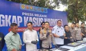 Polres Bogor mengungkap sebanyak 113 kasus penyalahgunaan narkoba selama periode Januari hingga Mei 2026, Foto/Adi Wirman