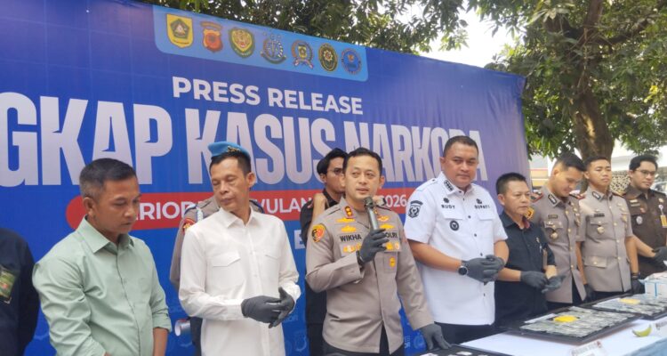 Polres Bogor mengungkap sebanyak 113 kasus penyalahgunaan narkoba selama periode Januari hingga Mei 2026, Foto/Adi Wirman