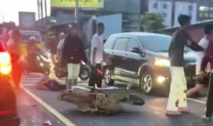 Motor korban mahasiswi yang tergelincir di Puncak Bogor, Foto/Isitimewa