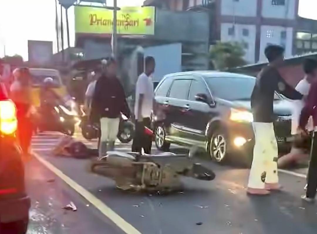 Motor korban mahasiswi yang tergelincir di Puncak Bogor, Foto/Isitimewa