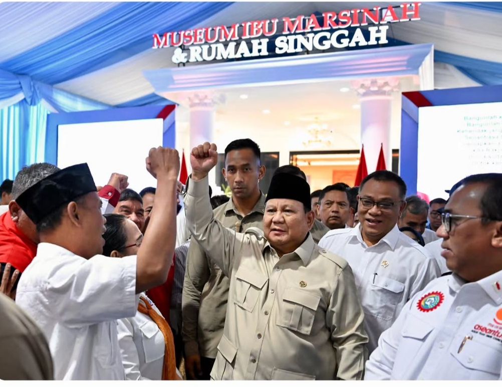 Presiden Prabowo Subianto meresmikan Museum Ibu Marsinah dan Rumah Singgah di Desa Nglundo, Kecamatan Sukomoro, Kabupaten Nganjuk, Jawa Timur, Foto/Istimewa