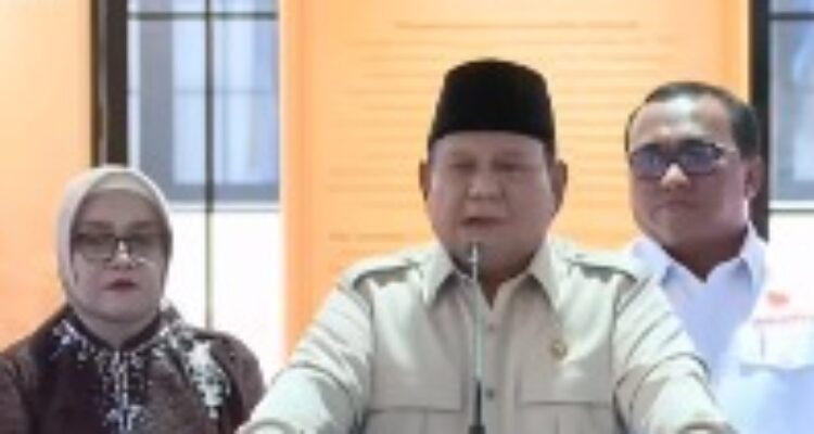 Presiden Republik Indonesia, Prabowo Subianto,, Foto/Isitimewa