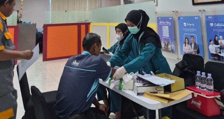 BRI Cabang Depok menggelar pemeriksaan kesehatan berkala. kepada pekerjanya, Foto/Isitimewa