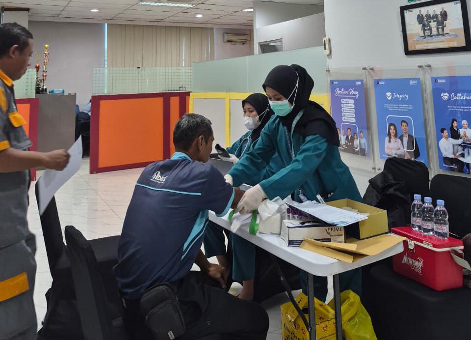 BRI Cabang Depok menggelar pemeriksaan kesehatan berkala. kepada pekerjanya, Foto/Isitimewa