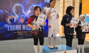 Atlet anggar usia dini asal Kota Bogor meraih medali emas, Foto/Foto/Istimewa