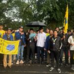 Pengurus cabang PMII Kota Bogor saat menggelar aksi demontrasi di Balaikota Bogor, Foto/Isitimewa
