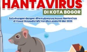 Dinas Kesehatan (Dinkes) Kota Bogor mengeluarkan pernyataan resmi terkait kewaspadaan terhadap Hantavirus menyusul temuan kasus di Kapal Ekspedisi MV Hondius pada awal Mei 2026, Foto/Istimewa Dinas Kesehatan (Dinkes) Kota Bogor mengeluarkan pernyataan resmi terkait kewaspadaan terhadap Hantavirus menyusul temuan kasus di Kapal Ekspedisi MV Hondius pada awal Mei 2026, Foto/Istimewa