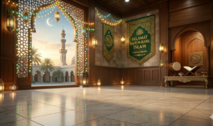 Gambar Ilustrasi Tahun BAru Islam, Foto/Gemini AI Gambar Ilustrasi Tahun BAru Islam, Foto/Gemini AI