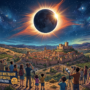 Gambar Ilustrasi Gerhana Matahari, Foto/Gemini Ai