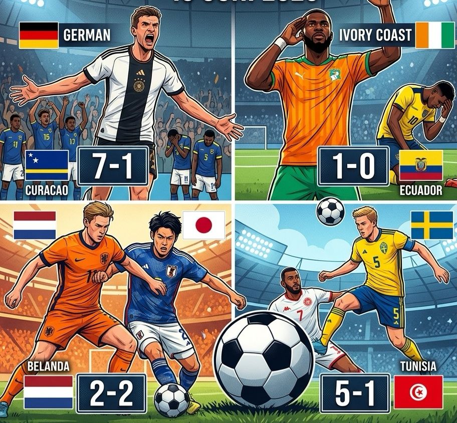 gambar ilustrasi hasil pertandingan 15 Juni 2026, Foto/Istimewa