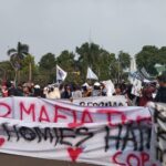 Puluhan warga Desa Sukajaya, Kecamatan Tamansari, bersama Aliansi Mahasiswa dan Masyarakat Sukajaya Melawan mendatangi Polres Bogor dan Kantor Bupati Bogor, Foto/Isitimewa