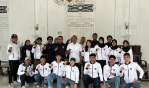 Foto bersama Pengurus Cabang Ikatan Anggar Seluruh Indonesia (IKASI) Kota Bogor bersama Wakil Wali Kota Bogor, Jenal Muttaqin, Foto/Isitimewa