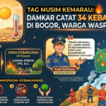 Gmabar Ilustrasi data kebakaran di Kabupaten Bogor, Foto/Gemini AI