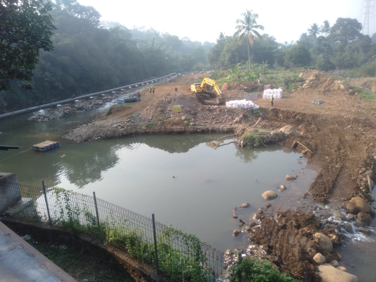 Pembangunan Intake Pasir Angin di Sungai Ciliwung Perumda Kota Bogor, Foto/Isitimewa