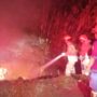 Kebakaran lahan yang ditumbuhi pohon bambu terjadi di Jalan Pembangunan No. 83, Cileungsi, Kabupaten Bogor, Foto/Isitimewa