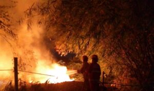 Kebakaran umpukan limbah sampah di Gunung Putri, Foto/Isitimewa