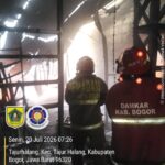 kondisi gudang penyimpanan sparepart body motor yang terbakar, Foto/Isitimewa