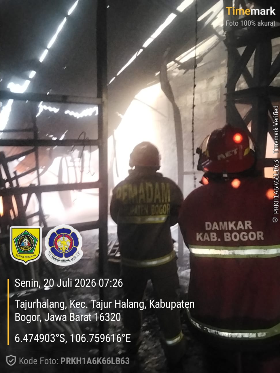 kondisi gudang penyimpanan sparepart body motor yang terbakar, Foto/Isitimewa