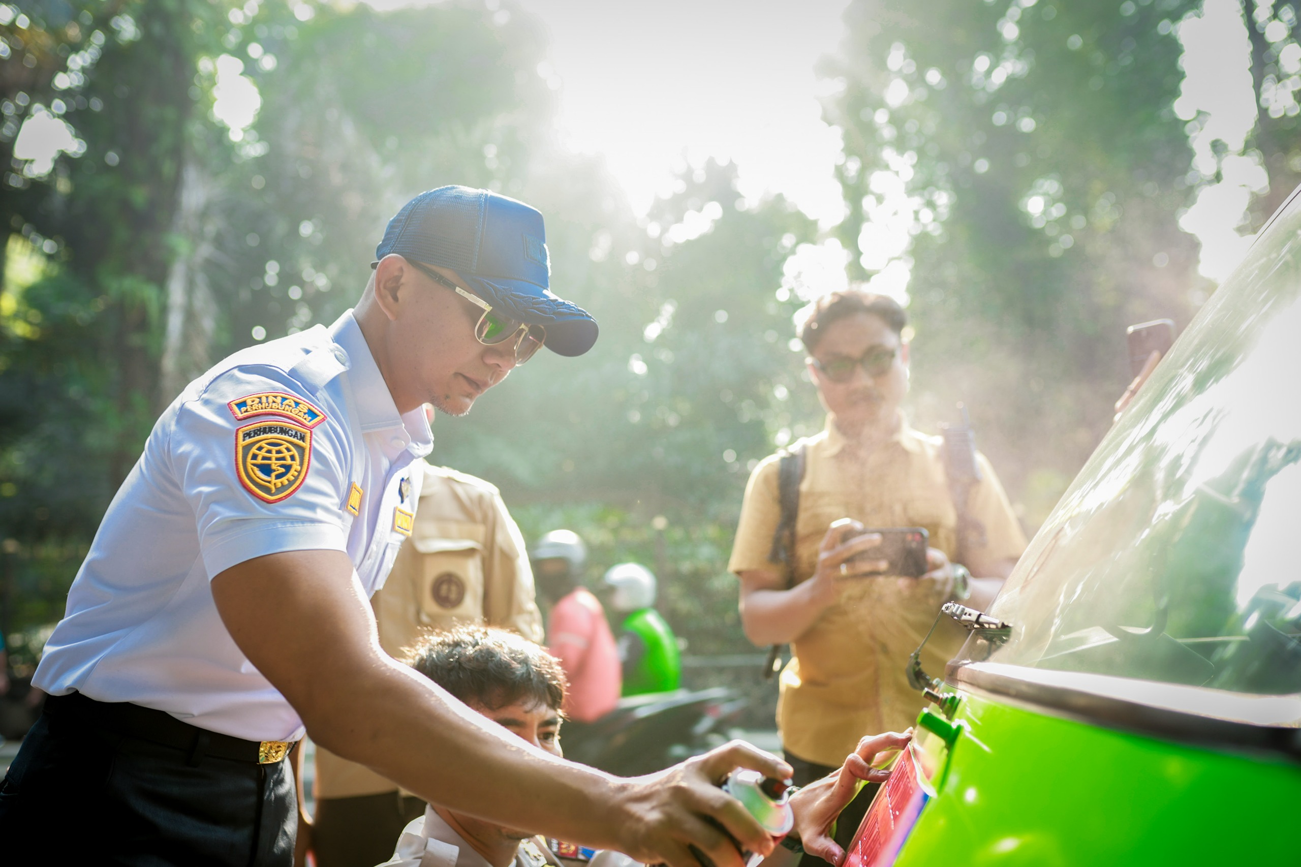 Wakil Wali Kota Bogor, Jenal Muttaqin saat ikut merazia angkot tua di Kota Bogor, Foto/Diskominfo Kota Bogor