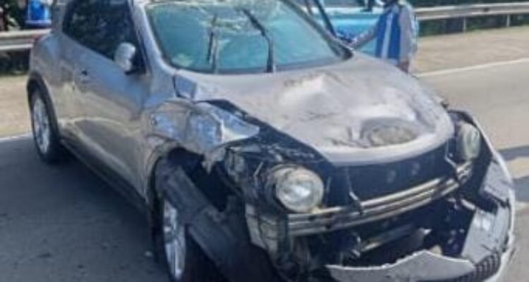Komdisi mobil yang ringsek akibat tabrakan beruntun di Tol Jagorawi, Foto/Isitimewa